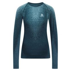 Bluza termoaktywna damska Odlo Performance Warm Blackcomb BL Top Crew Neck LS. Niebieskie bielizna termoaktywna damska ODLO, bez wzorów, bez ramiączek. Za 293.99 zł.
