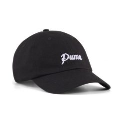 Czapka typu dad Essentials Script PUMA. Brązowe czapki z daszkiem Puma, na wiosnę, bez wzorów, eleganckie. Za 89.00 zł.