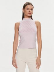 Guess Sweter Lise W3YR26 Z37K0 Różowy Slim Fit. Czerwone swetry Guess, l, z aplikacjami, z syntetyku, bez ramiączek. Za 209.99 zł.