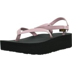 Sandały TEVA W FLATFORM SLIM Rose. Czerwone sandały Teva, bez wzorów, z tkaniny, bez obcasa, bez zapięcia. Za 280.99 zł.