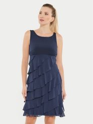 Swing Sukienka koktajlowa 77757710 Czarny Slim Fit. Czarne sukienki Swing, bez wzorów, z syntetyku, wizytowe, bez kołnierzyka, bez ramiączek. Za 229.99 zł.