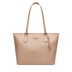 Torebka DeeZee. Brązowe shopper bag DeeZee, bez wzorów, bez dodatków. Za 149.99 zł.