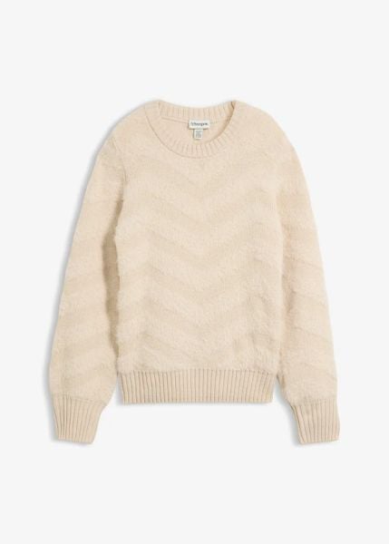 Sweter z grubą nicią. Czerwone swetry bonprix, bez wzorów, bez ramiączek. Za 169.99 zł.