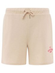 Zwillingsherz Szorty dresowe "Feel Good Club" w kolorze beżowym rozmiar: S/M. Brązowe szorty Zwillingsherz, bez wzorów, z bawełny. Za 168.06 zł.