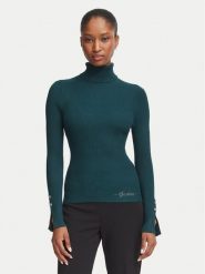 Guess Golf W6BR29 Z1417 Zielony ciemny Slim Fit. Zielone swetry Guess, m, z aplikacjami, z wiskozy, bez ramiączek. Za 344.99 zł.
