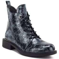Botki damskie lakierowane szare S.Barski HY62-8140. Szare botki S.BARSKI, bez wzorów, z lakierowanej skóry, eleganckie, bez obcasa, bez zapięcia. Za 169.99 zł.