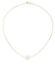 Pearline Złoty naszyjnik z perłą - dł. 42 cm rozmiar: onesize. Białe naszyjniki Pearline, z materiału, z perłą, złote. Za 491.99 zł.