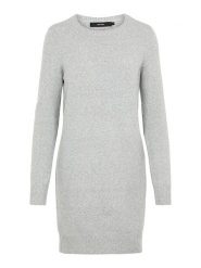 Vero Moda Sukienka "Doffy" w kolorze szarym rozmiar: L. Szare sukienki Vero Moda, na co dzień, l, bez wzorów, bez kołnierzyka, bez ramiączek, midi, proste. Za 96.83 zł.