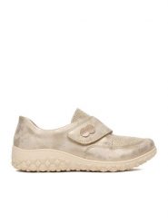 Rieker Półbuty CEO-59552-62 Beżowy. Brązowe półbuty wsuwane Rieker, bez wzorów, z materiału, bez obcasa, na płaskiej podeszwie. Za 339.99 zł.