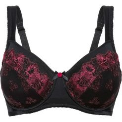 Biustonosz minimizer bonprix czarno-czerwony. Biustonosze marki bonprix. Za 24.99 zł.