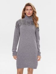 Liu Jo Sukienka dzianinowa MS16G 02050 Szary Relaxed Fit. Szare sukienki Liu Jo, xl, bez wzorów, z dzianiny, bez kołnierzyka, bez ramiączek. Za 1,439.00 zł.