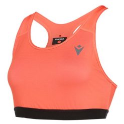Damski biustonosz typu tank top Macron Running beatrix. Brązowe topy Macron, bez wzorów, sportowe, bez kołnierzyka, bez ramiączek. Za 165.25 zł.