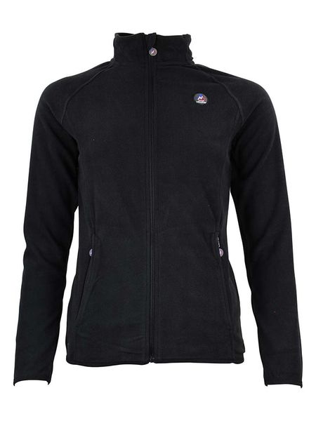 Peak Mountain Kurtka polarowa "Afonor" w kolorze czarnym rozmiar: M. Czarne kurtki Peak Mountain, m, z aplikacjami, z materiału, bez kaptura. Za 61.17 zł.