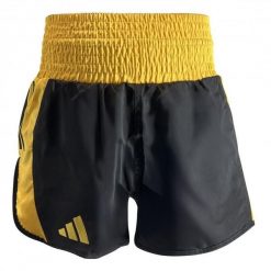 Szorty do boksu tajskiego adidas Pro. Czarne szorty adidas, bez wzorów, sportowe. Za 218.50 zł.