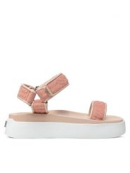 Casadei Sandały 1L009U0301T0356B016 Różowy. Czerwone sandały Casadei, bez wzorów, z materiału, bez obcasa, na koturnie, bez zapięcia. Za 3,199.00 zł.
