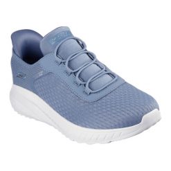 Buty damskie SKECHERS Bobs Squad Chaos In Color. Niebieskie buty trekkingowe Skechers, bez wzorów, bez zapięcia, trekkingowe. Za 269.99 zł.