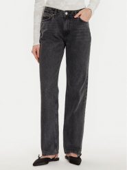 Gina Tricot Jeansy 21489 Czarny Straight Fit. Czarne jeansy Gina Tricot, bez wzorów, z bawełny. Za 129.99 zł.