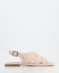 RÓŻOWE SANDAŁY G01190 PINK. Czerwone sandały Venezia, bez wzorów, ze skóry, bez obcasa, bez zapięcia. Za 169.00 zł.