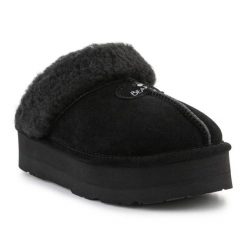 Kapcie Damskie Ocieplane BearPaw Retro Loki 2487W-884 czarne. Czarne kapcie bez wzorów, z gumy. Za 544.84 zł.
