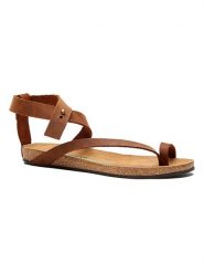 Comfortfusse Skórzane sandały w kolorze brązowym rozmiar: 41. Brązowe sandały Comfortfüße, bez wzorów, ze skóry, klasyczne, z otwartym noskiem, bez obcasa, bez zapięcia. Za 252.99 zł.