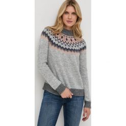 Marella sweter z domieszką wełny damski kolor szary lekki. Szare swetry Marella, m, bez wzorów, z dzianiny, bez ramiączek. Za 829.99 zł.