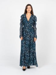 Liu Jo Sukienka "Feminine" | CF2087 T3079 | Kobieta | Niebieski. Niebieskie sukienki Liu Jo, bez wzorów, z jedwabiu, eleganckie, bez kołnierzyka, bez ramiączek, maxi, dopasowane. W wyprzedaży za 599.00 zł.