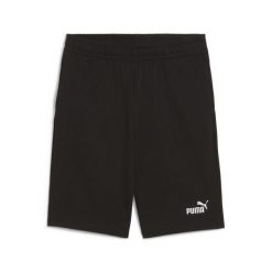 Młodzieżowe szorty ESS z logo No. 1 z dżerseju PUMA Black. Czarna szorty Puma, bez wzorów, z dżerseju, młodzieżowe. Za 89.00 zł.