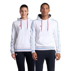 Bluza Arena Fireflow Hooded Sweat Inserts z kapturem. Białe bluzy Arena, xl, bez wzorów, z bawełny, sportowe, bez ramiączek, z kapturem. Za 231.39 zł.
