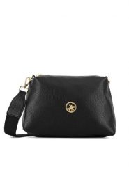 Beverly Hills Polo Club Torebka BHPC-K-033-06 Czarny. Czarne listonoszki Beverly Hills Polo Club, bez wzorów, z materiału, bez dodatków. Za 159.99 zł.