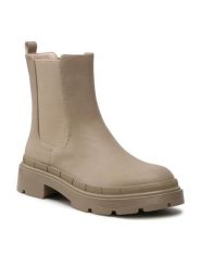 Jenny Fairy Sztyblety WYL3191-1 Beżowy. Brązowe botki Jenny Fairy, bez wzorów, ze skóry, bez obcasa, na płaskiej podeszwie, bez zapięcia. Za 169.99 zł.