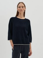 Someday Sweter w kolorze granatowym rozmiar: 40. Niebieskie swetry someday., bez wzorów, bez ramiączek. Za 220.27 zł.