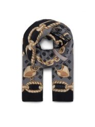 Guess Szalik 180084 Czarny. Szare szaliki i kominy Guess, z aplikacjami. Za 239.99 zł.