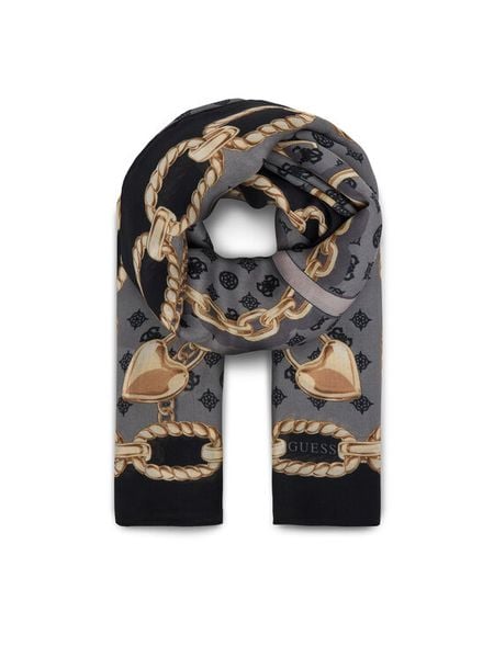 Guess Szalik 180084 Czarny. Szare szaliki i kominy Guess, z aplikacjami. Za 239.99 zł.