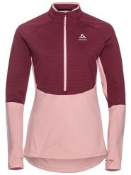 Odlo Bluza polarowa "Sesvenna" w kolorze bordowo-jasnoróżowym rozmiar: XS. Czerwone bluzy bez kaptura ODLO, s, bez wzorów, z materiału. Za 208.36 zł.