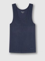 Pepe Jeans Top w kolorze granatowym rozmiar: XS. Niebieskie topy Pepe Jeans, xs, bez wzorów, z jeansu, bez kołnierzyka, bez ramiączek. Za 112.95 zł.
