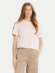 Guess T-Shirt 144851 Różowy Classic Fit. Czerwone t-shirty Guess, l, z aplikacjami, z bawełny, bez kołnierzyka, bez ramiączek. Za 109.99 zł.