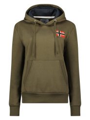 Geographical Norway Bluza "Genifer" w kolorze khaki rozmiar: XL. Brązowe bluzy Geographical Norway, xl, bez wzorów, bez ramiączek, z kapturem. Za 105.38 zł.