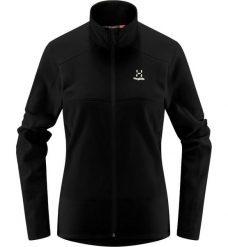 Bluza polarowa damska Buteo Mid. Czarne bluzy bez kaptura Haglöfs, m, bez wzorów, z polaru, bez kaptura, trekkingowe. Za 303.00 zł.