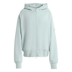 Bluza damska z kapturem adidas Soft Lux. Zielone bluzy z kapturem adidas, l, bez wzorów, z materiału, z kapturem, trekkingowe. Za 194.00 zł.