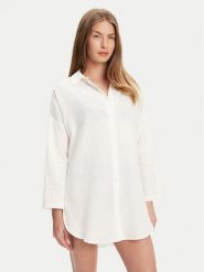 Ysabel Mora Koszula 86148 Biały Relaxed Fit. Białe koszule ysabel mora, xl, bez wzorów, z bawełny, bez kołnierzyka, bez ramiączek. Za 149.99 zł.
