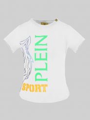 Plein Sport Koszulka w kolorze białym rozmiar: M. Białe t-shirty sportowe Plein Sport, m, bez wzorów, bez ramiączek. Za 172.08 zł.