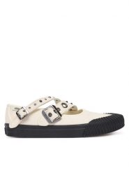 Vans Półbuty Mary Jane Straps VN000D9AKIG1 Kremowy. Białe półbuty wsuwane Vans, bez wzorów, ze skóry, bez obcasa, na płaskiej podeszwie. Za 399.99 zł.