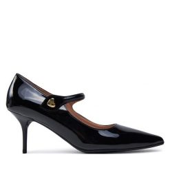 Szpilki LOVE MOSCHINO. Czarne szpilki Love Moschino, bez wzorów, bez obcasa, na szpilce, bez zapięcia. Za 1,069.00 zł.
