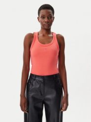HUGO Top Datamia 50514489 Czerwony Slim Fit. Czerwone topy Hugo, m, bez wzorów, z bawełny, bez kołnierzyka, bez ramiączek. Za 139.99 zł.