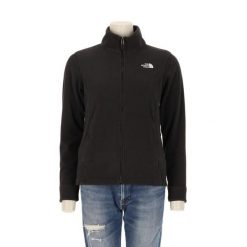 Second life - Damska czarna polarowa kurtka TNF - Stan bardzo dobry. Czarne kurtki The North Face, bez wzorów, z polaru, sportowe, bez kaptura. Za 170.36 zł.