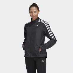 Kurtka damska adidas Marathon 3-Bandes. Czarne kurtki do biegania adidas, xs, bez wzorów, z materiału, bez kaptura, do biegania. Za 279.00 zł.