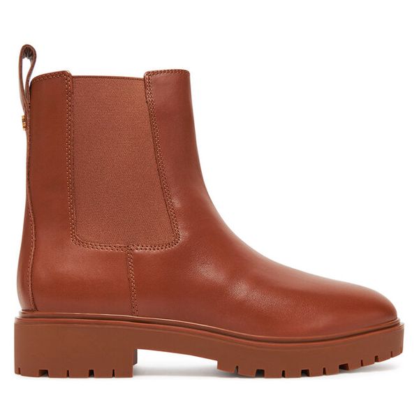 Sztyblety LAUREN RALPH LAUREN. Brązowe botki Lauren Ralph Lauren, bez wzorów, bez obcasa, bez zapięcia. Za 709.99 zł.