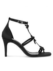 JENNY Sandały CWBFS32 Czarny. Czarne sandały Jenny, bez wzorów, z materiału, bez obcasa, bez zapięcia. Za 149.99 zł.