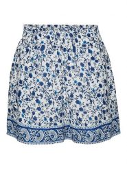 Vero Moda Szorty "Milan" w kolorze biało-niebieskim rozmiar: XS. Białe szorty Vero Moda, bez wzorów, z bawełny. Za 41.79 zł.
