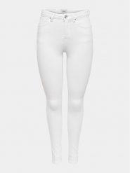 ONLY Jeansy Power 15250153 Biały Skinny Fit. Białe jeansy ONLY, xs, bez wzorów, z bawełny. Za 129.99 zł.